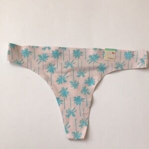 SO NWT blue/pink color cotton/spandex thongs M